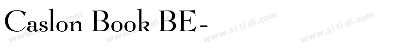 Caslon Book BE字体转换